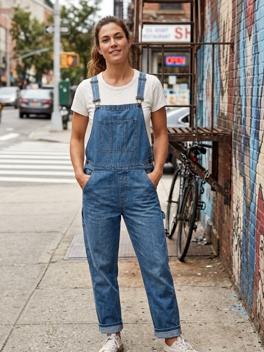 Boohoo-Man Denim cargo Overalls